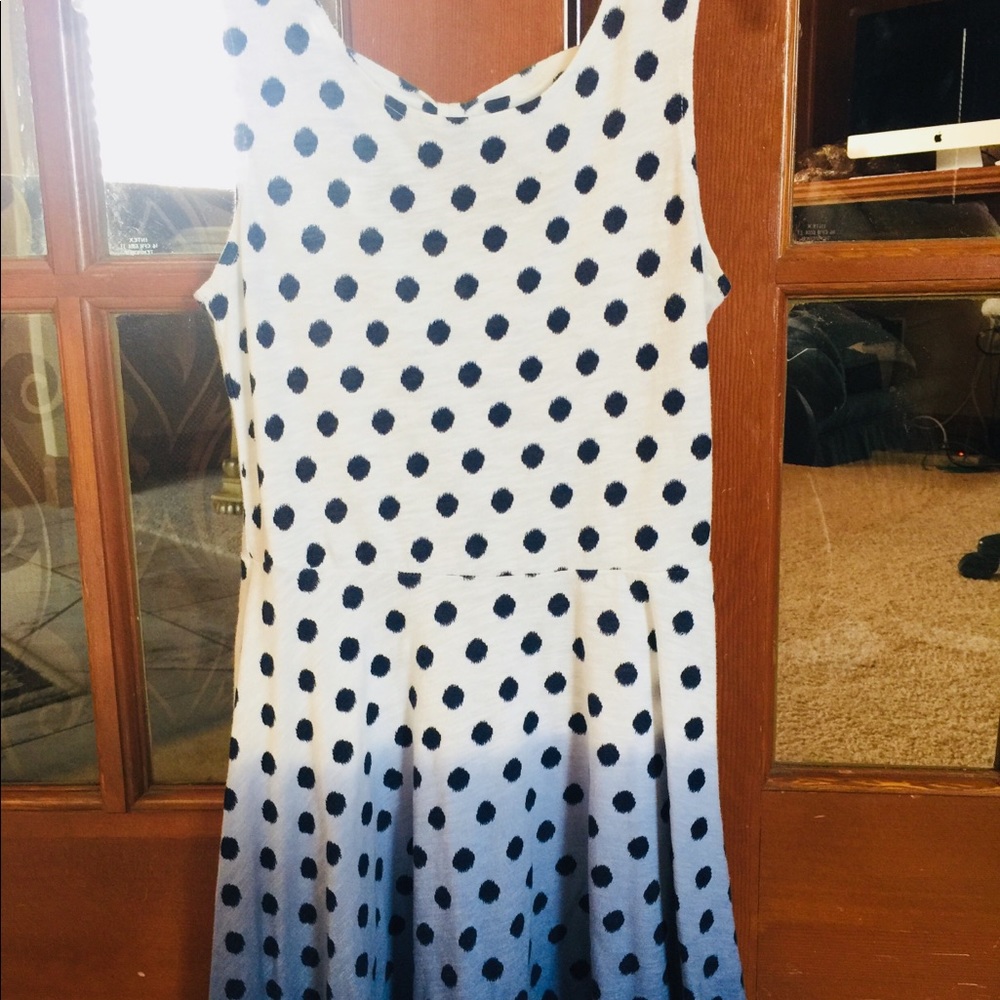 Short summer polkadot ombré dress